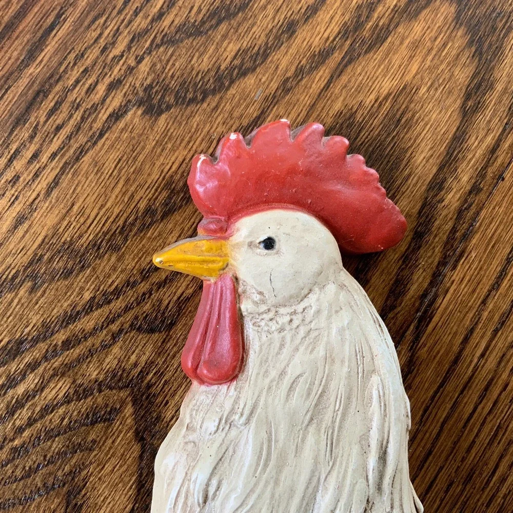 Homco MCM Rooster Hen Set Wall Plaque Decor Country Farmhouse Chicken Vintage‎